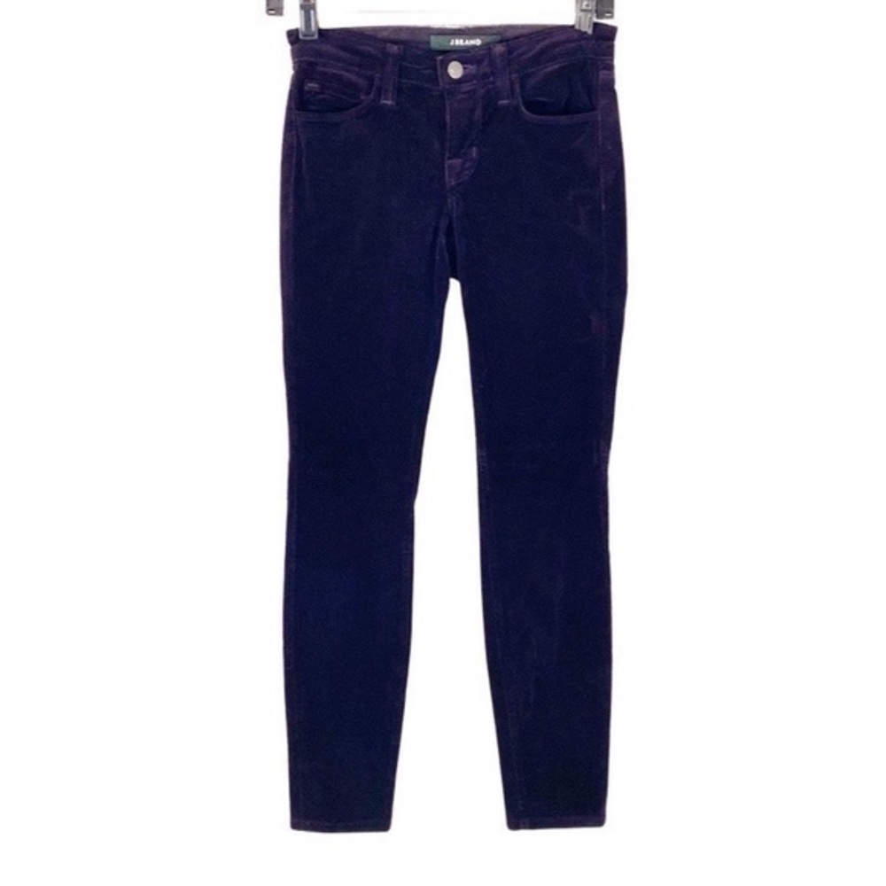 J Brand Jaipur Deep Purple Skinny Leg Mid-rise Corduroy Jeans - Picture 2 of 10